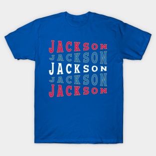 JACKSON NATIONAL TEXT ART USA T-Shirt